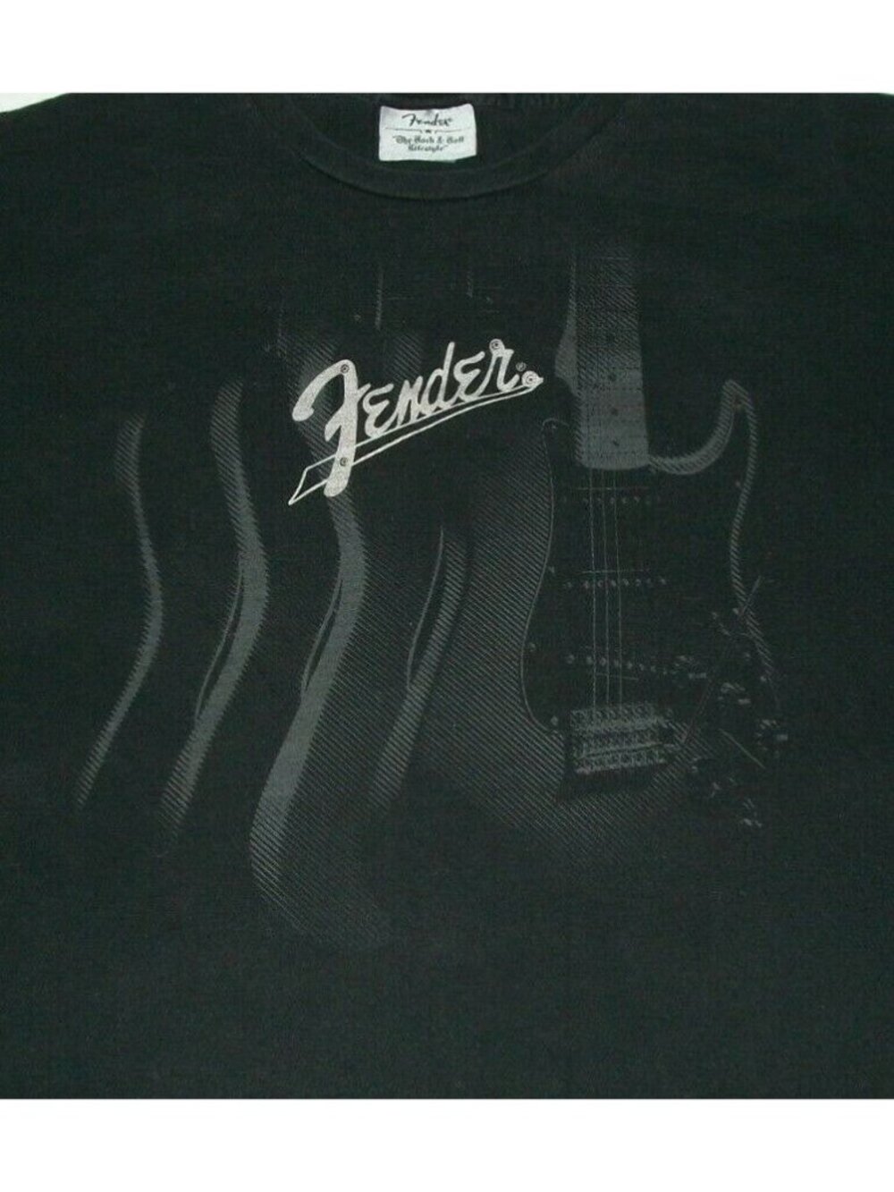 Fender Guitar Men's Black Tshirt Rock & Roll Lifestyle Large